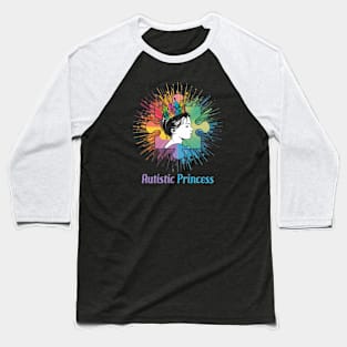 Autism Awareness for Autistic Princess - Dark Version Baseball T-Shirt